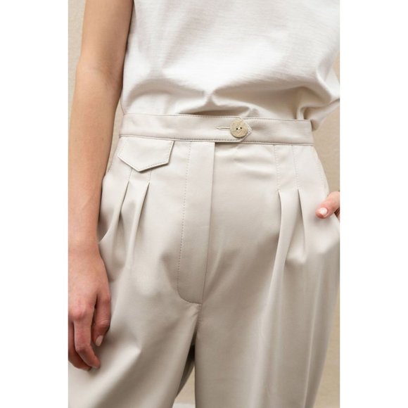 Nanushka "Mitsu" Faux-Leather Pants in Beige, size XL - Picture 10 of 10